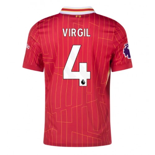 Pánský Fotbalový dres Liverpool Virgil van Dijk #4 2024-25 Domácí Krátký Rukáv